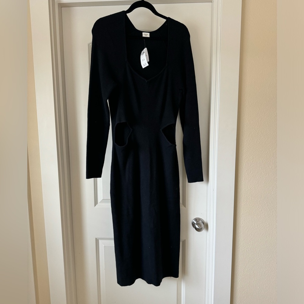 NWT Abercrombie and Fitch sweater dress with cutouts.